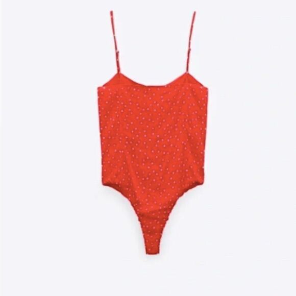 Zara Women’s Satin Effect Star Print Bodysuit - Picture 4 of 5